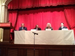 From left: Moderator Nicholas Lemann, Robert Caro, Beth Macy and Andrew Solomon